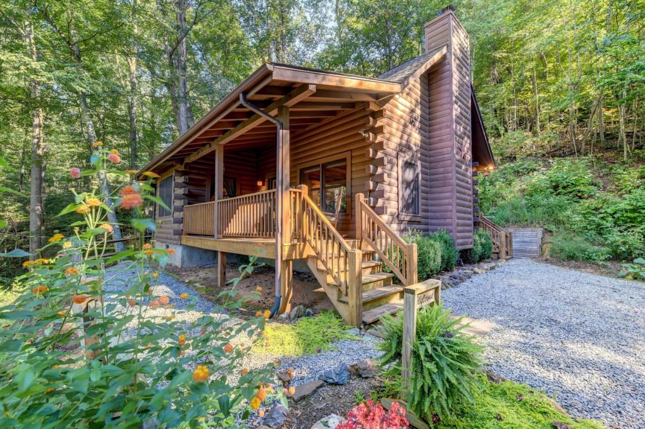 Waynesville Cabin With Covered Deck And Fire Pit! Lake Junaluska Exterior photo
